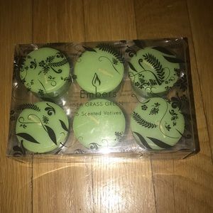 Embers grass green votives